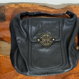 Tory Burch Black Leather Designer Bag